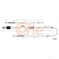 Трос ручника COFLE Opel Astra (J) 4 Универсал 1.7 CDTI (35) 110 л.с. 2010 – 2015 HG0KN 11.5841 92.11.584 1