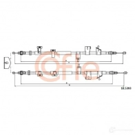 Трос ручника COFLE UEYACXK 92.10.53 93 4297257 10.5393