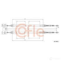 Трос ручника COFLE 55WFS 10.5411 Ford Escort 7 (FA, ALL) Кабриолет 1.8 Zetec 16V xR3i 130 л.с. 1995 – 2000 9 2.10.5411