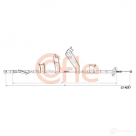 Трос ручника COFLE Honda CR-V 3 (RE) Кроссовер 2.2 i CTDi 4WD (RE6) 140 л.с. 2007 – 2025 17.4237 9LAU C