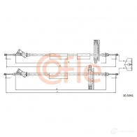 Трос ручника COFLE 92.1 0.5361 Ford Focus DM2 С Max Минивен 2.0 TDCi 136 л.с. 2003 – 2007 10.5361 1JHFSJC