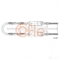 Трос ручника COFLE Ford Transit 6 (FA) Фургон 2.4 DI (FAA. FAB. FAC. FAD) 90 л.с. 2000 – 2006 11.5661 EWAEPV 92.11.56 61