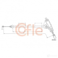 Трос ручника COFLE I184B 10.6211 92.10. 6211 Peugeot 406 1 (8B) Седан 1.8 16V 116 л.с. 2000 – 2004