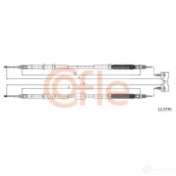 Трос ручника COFLE 92 .11.5770 X85XVH3 Opel Corsa 11.5770