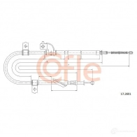Трос ручника COFLE Subaru Impreza HXV4E4C 92.1 7.2601 17.2601