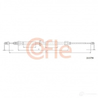 Трос ручника COFLE 8ZWY3 92.10.6 796 10.6796 Renault Scenic (JZ) 3 Минивэн 1.5 dCi (JZ02. JZ0R) 95 л.с. 2010 – 2025