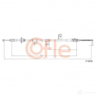 Трос ручника COFLE 17.6026 Kia Rio 1 (DC) Универсал 92.17.602 6 OIIXAA