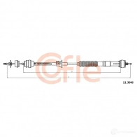 Трос сцепления COFLE 92.11.3 046 OFKTAN Peugeot 306 1 (7B, N3, N5) Седан 1.9 D 92 л.с. 1994 – 1997 11.3046