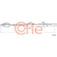 Трос сцепления COFLE 1440992492 N 6V5MTU 92.10.343