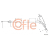 Трос ручника COFLE 92.10.6211 Peugeot 406 1 (8E, 8F) Универсал 2.1 TD 12V 109 л.с. 1996 – 2004 28RZ9 V