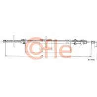 Трос ручника COFLE 2 9L425H 92.10.6441 1440992852