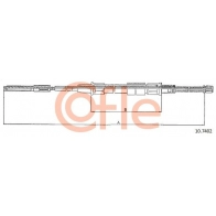 Трос ручника COFLE Volkswagen Golf 3 (1H5) Универсал 2.0 107 л.с. 1995 – 1996 92.10.7402 WY ZRWU