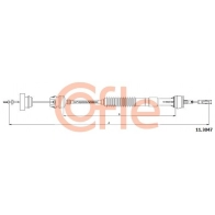 Трос сцепления COFLE Citroen Xsara 1 (N0) Купе 1.8 i 90 л.с. 1998 – 2000 92.11.3047 DJFQ 2