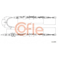 Трос ручника COFLE 3UR LO Ford Scorpio 2 (FE, GFR, GGR) Универсал 2.0 i 115 л.с. 1994 – 1998 92.11.5493