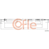 Трос ручника COFLE 92.12.0713 Fiat Panda (169) 2 Хэтчбек 1.3 JTD Multijet 4x4 (169AxG1A. 169AxG2A) 75 л.с. 2010 – 2013 HC4O 33U