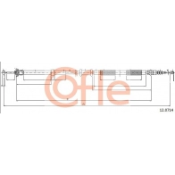 Трос ручника COFLE 92.12.0714 5KE3K 0 Fiat Panda (169) 2 Хэтчбек 1.3 JTD Multijet 4x4 (169AxG1A. 169AxG2A) 75 л.с. 2010 – 2013