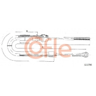 Трос ручника COFLE 92.12.3706 1440994067 KR 7S6V