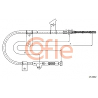 Трос ручника COFLE 92.17.0002 C74 FJ3 Nissan Micra