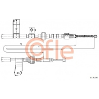 Трос ручника COFLE 3FG CP 92.17.4230 Honda CR-V 1 (RD) Кроссовер 2.0 16V 4WD (RD1. RD3) 128 л.с. 1995 – 2001