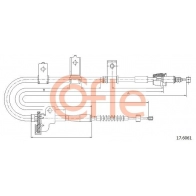 Трос ручника COFLE 92.17.6061 5S6 2V8D 1440995187