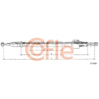 Трос ручника COFLE 9 IJRIL Chrysler Voyager 4 (RG, RS) 2001 – 2007 92.17.610