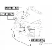 Форсунка омывателя фары QUATTRO FRENI TZB YW QF00T00695 Toyota Corolla (E150) 10 Седан 1.3 3 101 л.с. 2007 – 2025