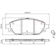 Тормозные колодки дисковые, комплект COMLINE 2231 0 ADB02305 WAE4M2Y 1424226388