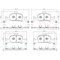 Тормозные колодки дисковые, комплект COMLINE GA0ERSG 22402; 22403; 22404; 22405 Audi A5 (F53) 2 Купе 40 TFSI Mild Hybrid quattro 204 л.с. 2020 – 2025 ADB02365