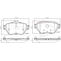 Тормозные колодки дисковые, комплект COMLINE HM8AO6 22437; 22438 ADB02366 Mercedes E-Class (S213) 5 Универсал All Terrain E 200 EQ Boost (213.279) 197 л.с. 2020 – 2025