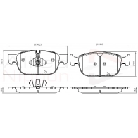Тормозные колодки дисковые, комплект COMLINE NXJEGZ M ADB02399 Volvo XC40 1 (536) Кроссовер T2 129 л.с. 2019 – 2024
