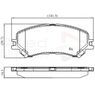 Тормозные колодки дисковые, комплект COMLINE ADB02423 1YS1S O Renault Megane (B9) 4 Хэтчбек 1.3 TCe 160 (B9NC) 163 л.с. 2018 – 2024