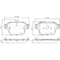 Тормозные колодки дисковые, комплект COMLINE Mercedes E-Class (A238) 5 Кабриолет E 450 EQ Boost 4-matic (238.459) 367 л.с. 2020 – 2024 ADB02452 LPGQ O3