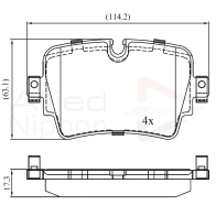 Тормозные колодки дисковые, комплект COMLINE V 3GKY7 ADB02455 Jaguar F-Type (X152) 1 Купе 3.0 400 400 л.с. 2016 – 2024