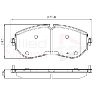 Тормозные колодки дисковые, комплект COMLINE 1439892725 S 41YV ADB02528