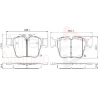 Тормозные колодки дисковые, комплект COMLINE 7 R1TG7H Mercedes C-Class (W205) 4 Седан 3.0 AMG C 43 4 matic (2064) 367 л.с. 2016 – 2025 ADB02641