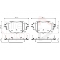 Тормозные колодки дисковые, комплект COMLINE 7PR XYE ADB02775 Peugeot 2008 2 (U) Кроссовер 1.2 PureTech 100 101 л.с. 2019 – 2025