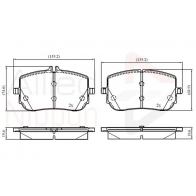 Тормозные колодки дисковые, комплект COMLINE Mercedes GLB (X247) 1 1 GLB 180 d (247.610) 116 л.с. 2019 – 2024 0A5Z D ADB02862