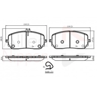 Тормозные колодки дисковые, комплект COMLINE ADB02863 Mercedes GLB (X247) 1 1 GLB 180 d (247.610) 116 л.с. 2019 – 2024 3WA OD8