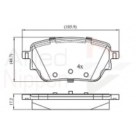 Тормозные колодки дисковые, комплект COMLINE Mercedes GLB (X247) 1 1 GLB 180 d (247.610) 116 л.с. 2019 – 2024 ADB02864 7QB6CI M