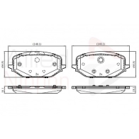 Тормозные колодки дисковые, комплект COMLINE ADB03417 A HW4O Citroen C5 Aircross