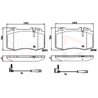 Тормозные колодки дисковые, комплект COMLINE Mercedes C-Class (S203) 2 Универсал 1.8 C 180 Kompressor (2046) 143 л.с. 2002 – 2007 L10PZZ 23271, 23745 ADB21117