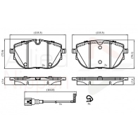 Тормозные колодки дисковые, комплект COMLINE ADB22867 3 6PLF4 Volkswagen Caravelle (T6, SG) 6 Автобус ABT e-Caravelle 113 л.с. 2020 – 2024