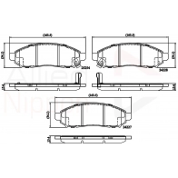 Тормозные колодки дисковые, комплект COMLINE SP5B51 24227, 24228, 25254 1194336938 ADB32336