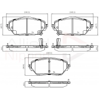 Тормозные колодки дисковые, комплект COMLINE Toyota C-HR (X10) 1 Кроссовер 2.0 (ZGx10) 148 л.с. 2016 – 2025 X XNCF ADB32438