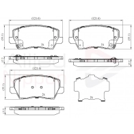 Тормозные колодки дисковые, комплект COMLINE Kia Picanto (JA) 3 Хэтчбек 1.0 T GDi 100 л.с. 2017 – 2025 L2 TQCJS ADB32526