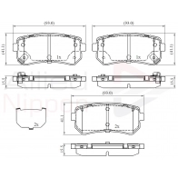 Тормозные колодки дисковые, комплект COMLINE ADB32530 Hyundai Tucson (TL) 2 Кроссовер 1.6 T GDi 177 л.с. 2015 – 2025 PGR NP3