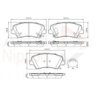 Тормозные колодки дисковые, комплект COMLINE ADB32773 Hyundai i30 (PDE, PD) 3 Хэтчбек 1.4 MPI 100 л.с. 2016 – 2025 XYYN 41N