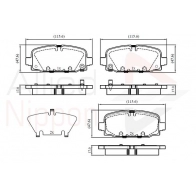 Тормозные колодки дисковые, комплект COMLINE Jeep Compass (MP, 552) 2 Кроссовер 2.0 CRD 4x4 140 л.с. 2017 – 2025 OW VOM0 ADB32860