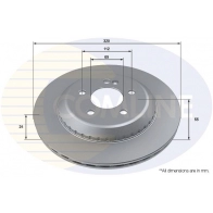 Тормозной диск COMLINE E LZHRR Mercedes S-Class (W222, C217) 4 2014 – 2020 ADC4088V