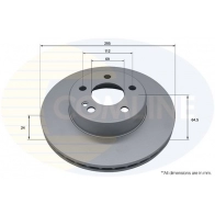Тормозной диск COMLINE R MVBA Mercedes C-Class (W205) 4 Седан 1.6 C 180 BlueTEC / d (2036) 116 л.с. 2014 – 2024 ADC5002V